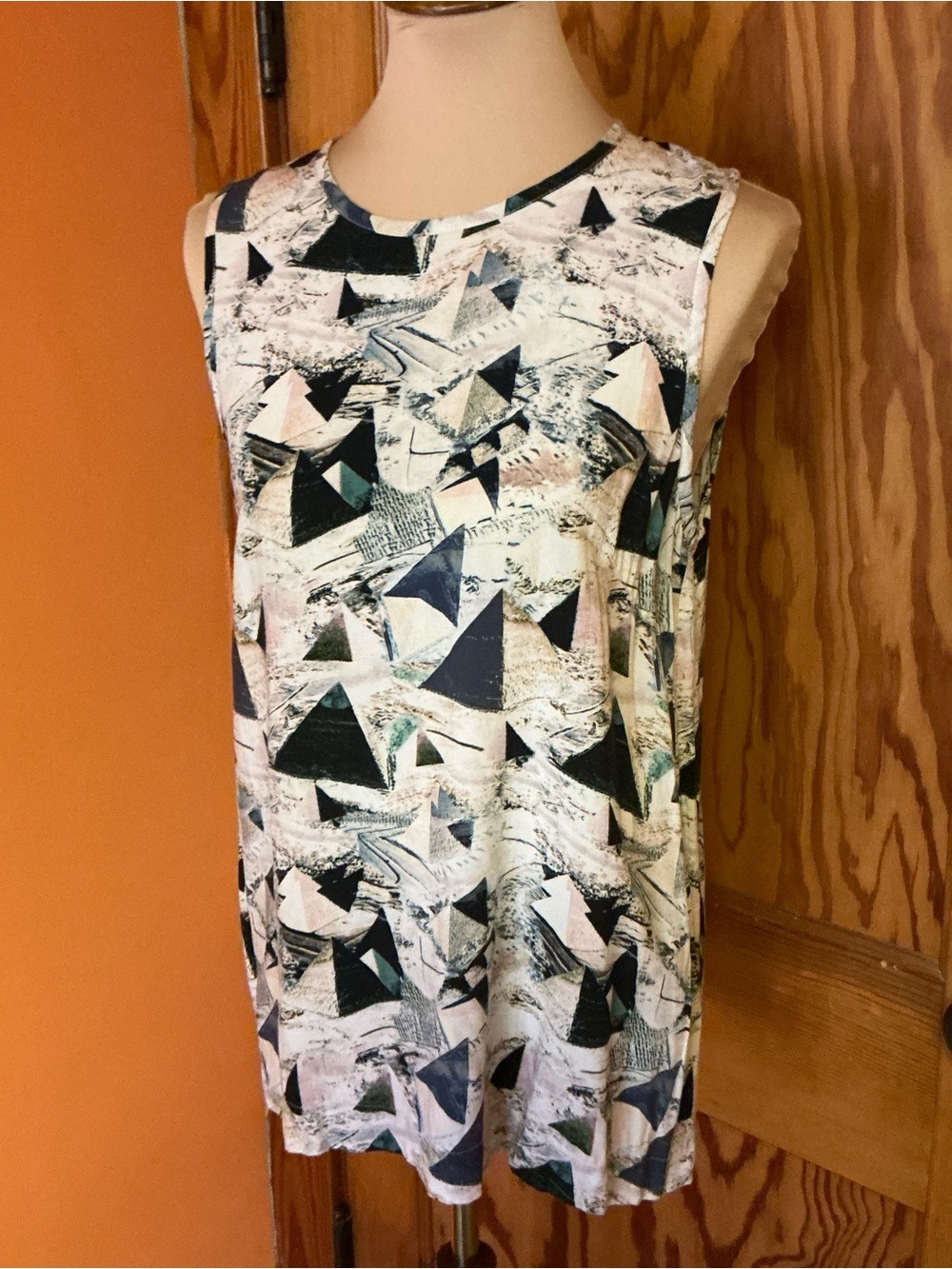 Bitte Kai Rand Abstract Geometric Tunic Top Size 40 Sleeveless Artsy Minimalist - Picture 7 of 9